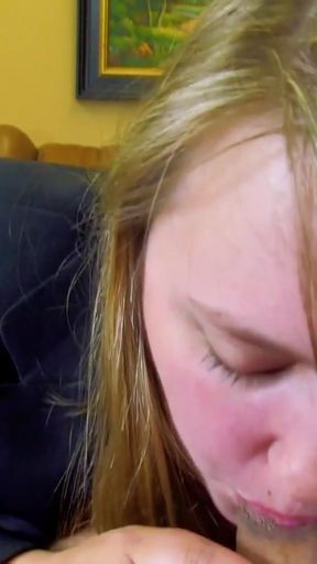 Busty Curvy Blonde Coed Tara Sloppy Deepthroat Rimjob Greedy Swallow!   Clip 1