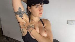 Sweaty Armpit Tease After a Hot Run