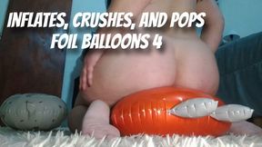 Inflates, crushes, and pops foil balloons 4