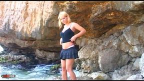 Sonia Manrique: Horny Sonia Manrique Stripping by the Sea