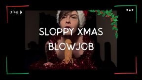 Sloppy Christmas Blowjob