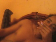 Shemale Goddess captivates the eyes and plunges Big Dildo in her Pussy...