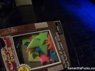 Behind the scenes joy with blond chick Samantha Saint