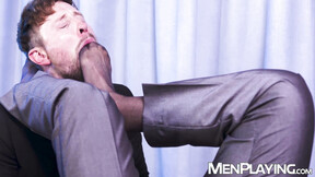 Drew Dixon worships Rocky Vallartas heavy prick & large feet
