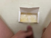 the morning yellow pee bukkake on the box