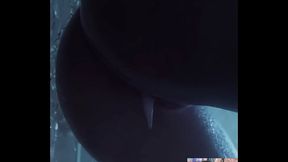 Pregnant Widowmaker Getting Her Tight Purple Pussy Fucked From Behind &amp_ Creampied