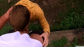 Scrawny Gay Stud Takes A Huge Facial After Anal