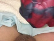 Fucking and having Duke's muzzle toy suck my cock until i cum in his mouth