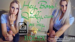 Secretary's overtime Rolex Handjob WMV