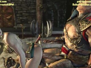 Shao Kahn and his compliant Concubine serf CG Mortal Kombat 11 Animation