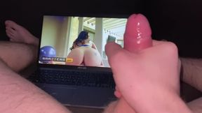 Jerking off to a top porn star