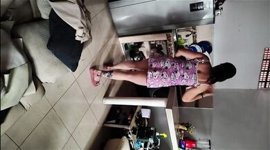 Madre Latina gets pounded by her young stepson in the kitchen