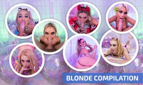 Blonde Compilation - Oral Blowjob Handjob - Emma Hix, Chloe Temple And Dixie Lynn