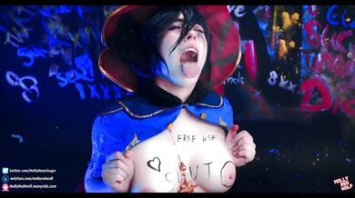 Astrologer Mona embraces her slave role at the glory hole with cosmic pissing ritual