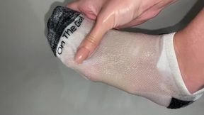 Foot Oil Massage in Ankle Socks