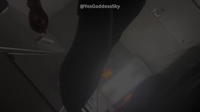 Goddess Sky: Cabin Crew POV Foot Tease