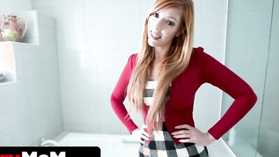 My Buxom Stepmom Sucks Cock While Talking To Her Man On The Phone With Cory Chase & Lauren Phillips