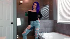 Raven Wetting Blue Jeans &amp_ Panties Sage Eldritch