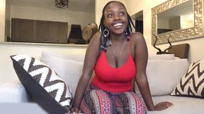 ”Huge tits buxom African amateur puts out on a fake casting call”