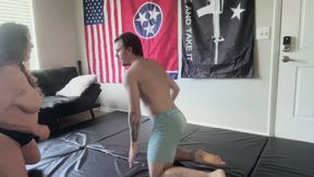 Kristie vs Rex - Topless Wrestling