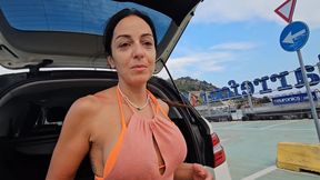 Horny Driver Fucks Me in the Supermarket Parking Lot