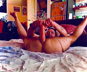 Fucking pig cunt with a dildo