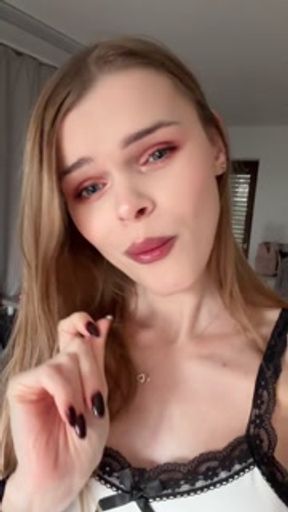 cute and white young trans waiting for you to cum and give her a facial
