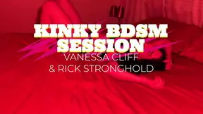 Kinky Dom ties up sub, slaps, gags and fists her hard