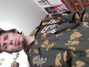 The hungry soldier returned from service
