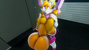 Hyper Futa Rouge The Bat Fucks Femboy Tails Ass