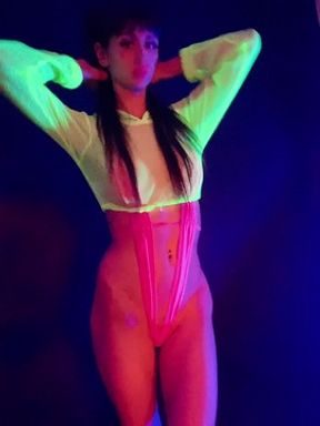 Horny Stripper Presley Dawson Gets Off In the Blacklight