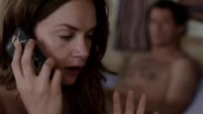 ”Brunette Sexy Girl With Tiny Tits Moans In Pleasure, As He Eats Her Beaver”