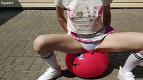 Horny MILF and Her Pervert Fantasy. DP Riding Fitness Ball