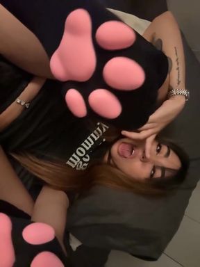 Paw print socks