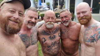 Tanpa baju, seks berkumpulan, gangbang, tua &amp; muda, ayah, luar, halia – beruang amatur matang gay Amerika dubur fucked