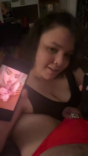 Vibrating my flat caged cuck husband during SPH   Clip 1