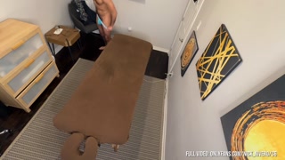 French guy got excited during massage with a new masseur