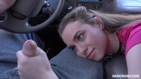 Spoiled stepdaughter Tali Dova has to give stepdad a handjob - POV