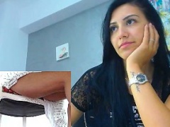 Upskirt on Webcam Columbian Teen