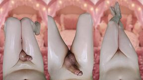 pretty delicious legs oiled shiny skin soft tasty femboy thighs smooth legs cute dick masturbating