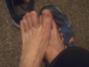 Blue Nike Shoes & Barefoot (No Audio)