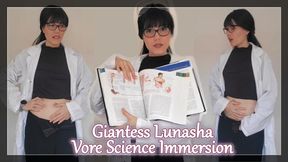 Giantess Lunasha Vore Science Immersion - Biology teacher Lunasha likes to shrink guys and educate them about food digestion