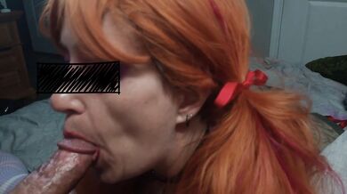 Goth girl with pigtails gives amazing blowjob then rides big cock and bends over for a creampie