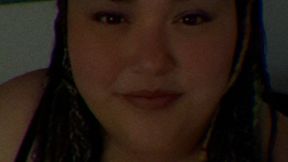 Secret recording of fattie stuffing her face and smoking… NO AUDIO