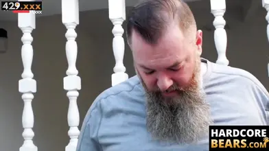 Fucking Fat Bear's Ass with Thick Rod & Facial Blowjob