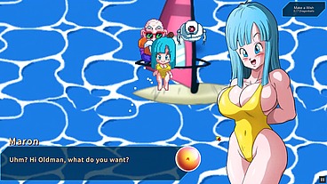 Kame Paradise 2 [PornPlay Hentai game Parody] Ep.4 Maron cheats on Kulilin with an old pervert on the beach