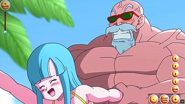 Kame Paradise 2 [PornPlay Hentai game Parody] Ep.4 Maron cheats on Kulilin with an old pervert on the beach