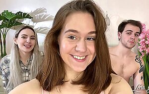 Hot passionate threesome, leria glow & bella mur & darko mur