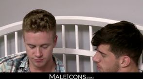 MaleIcons.com - Ty Roderick's big cock stretching Liam Harkmoore's ass wide in a wild