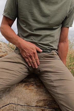 Spraying Piss During Field Work